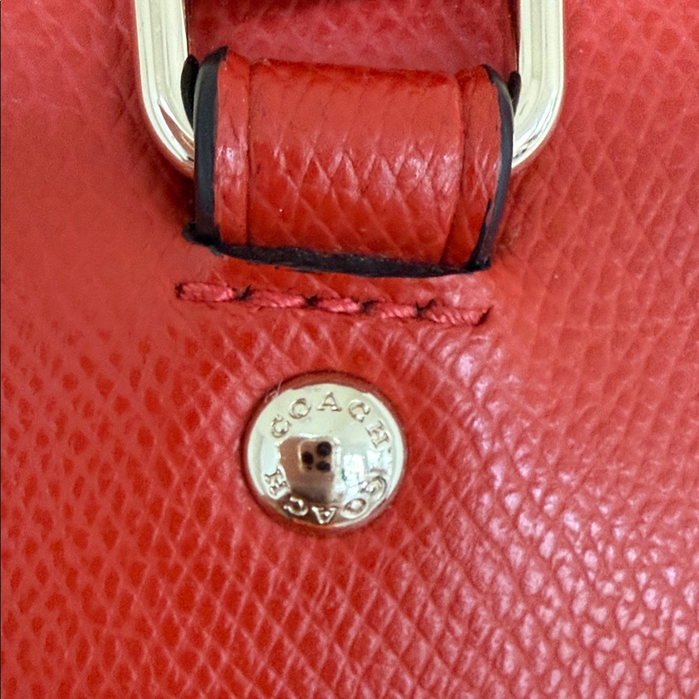 Coach Scarlet Leather Tote - Picture 7 of 14